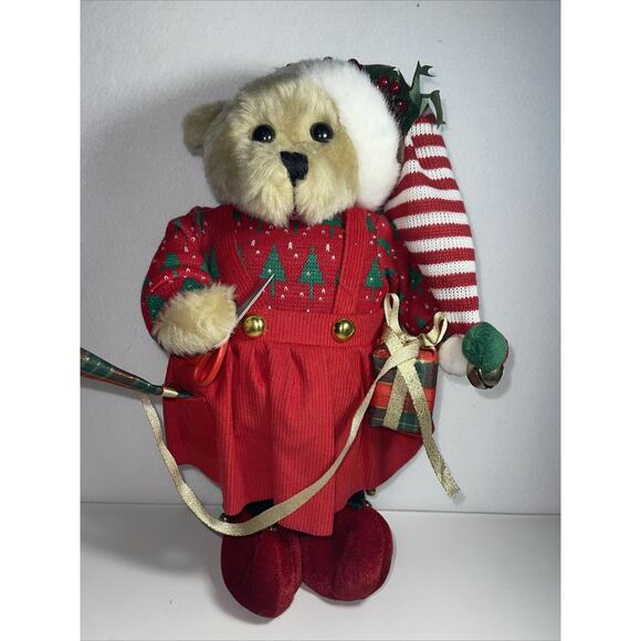 16” Teddy Bear Christmas Plush Standing Figurine Holiday - Picture 1 of 12